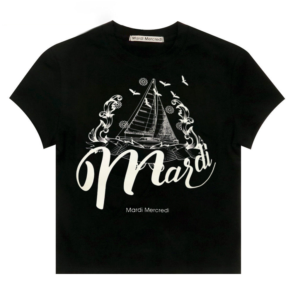 Mardi Mercredi Bon Voyage Crop T-Shirt 2023