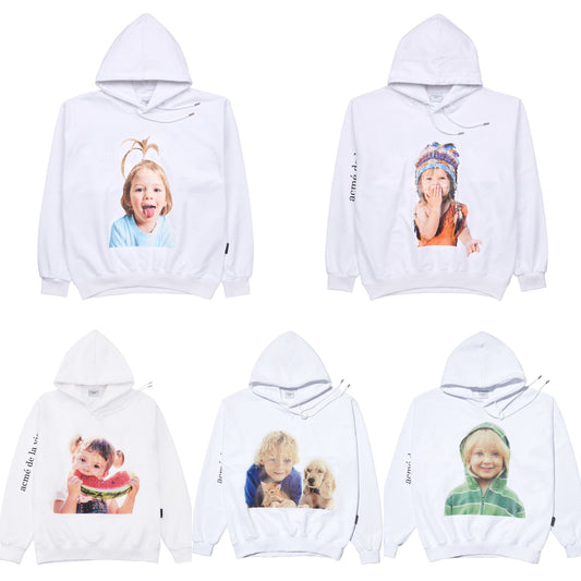 ADLV Baby Face Hoodie Collection - White