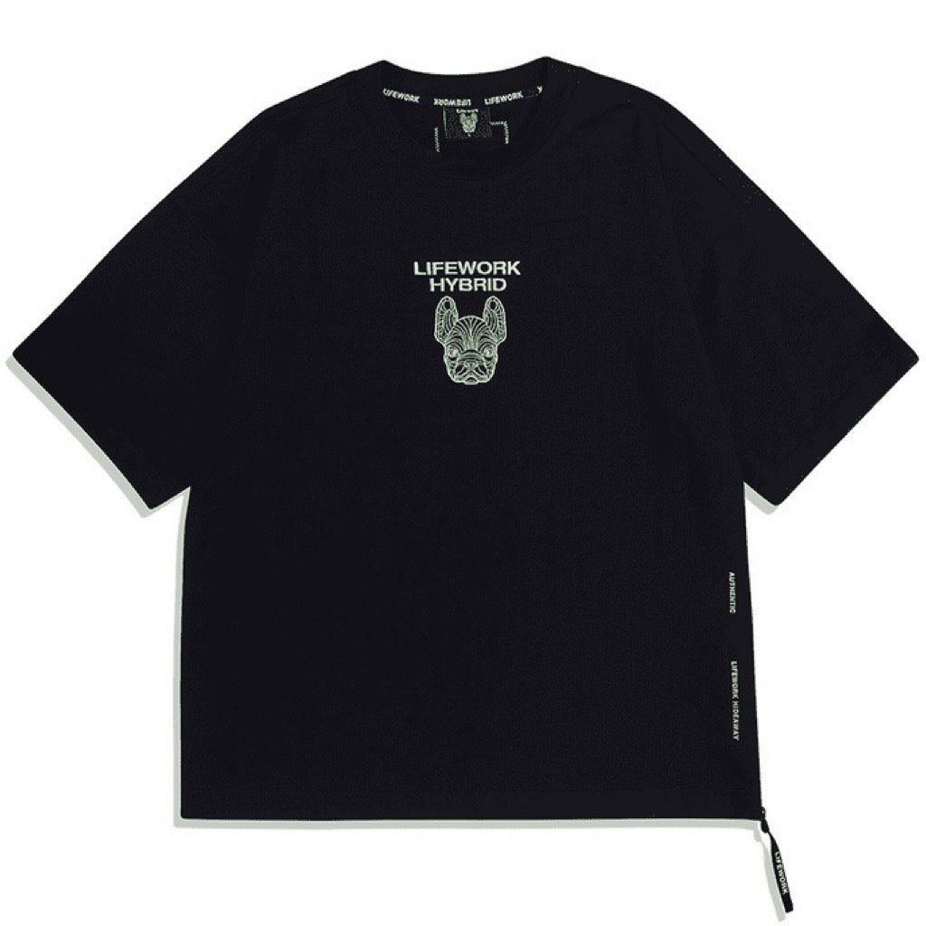 LIFEWORK Embroidered Side Zip T-Shirt