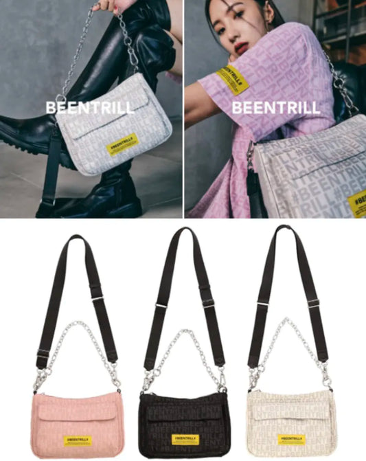 BEENTRILL# Monogram Chain Hobo Bag