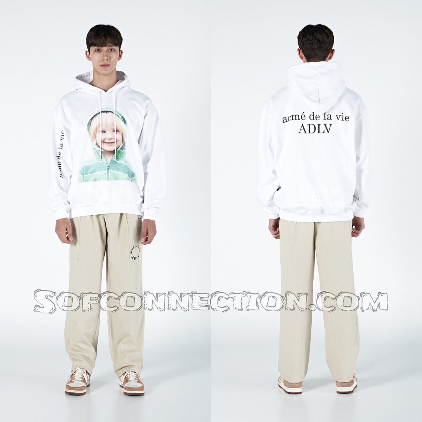 ADLV Baby Face Hoodie Collection - White