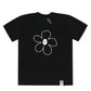GRAVER Big Flower Line Drawing Smile White Clip T-Shirt 2022