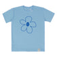 GRAVER Big Flower Line Drawing Smile White Clip T-Shirt 2022