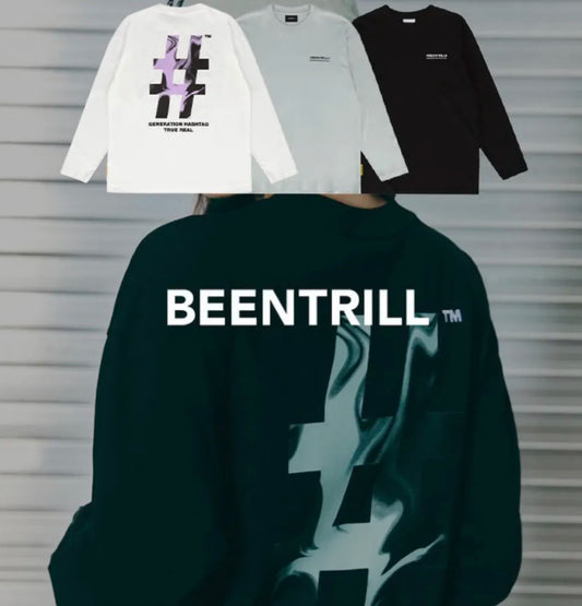 BEENTRILL# Flow Hashtag Long Sleeve T-Shirt