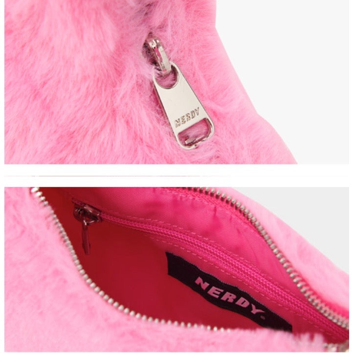 NERDY Mully Fur Two-Way Hobo Bag