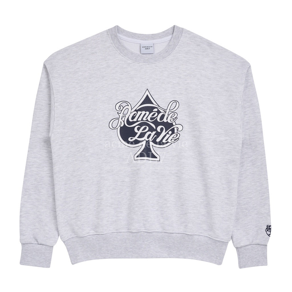 [ ADLV X LISA ] Spade Script Logo Basic Sweatshirt