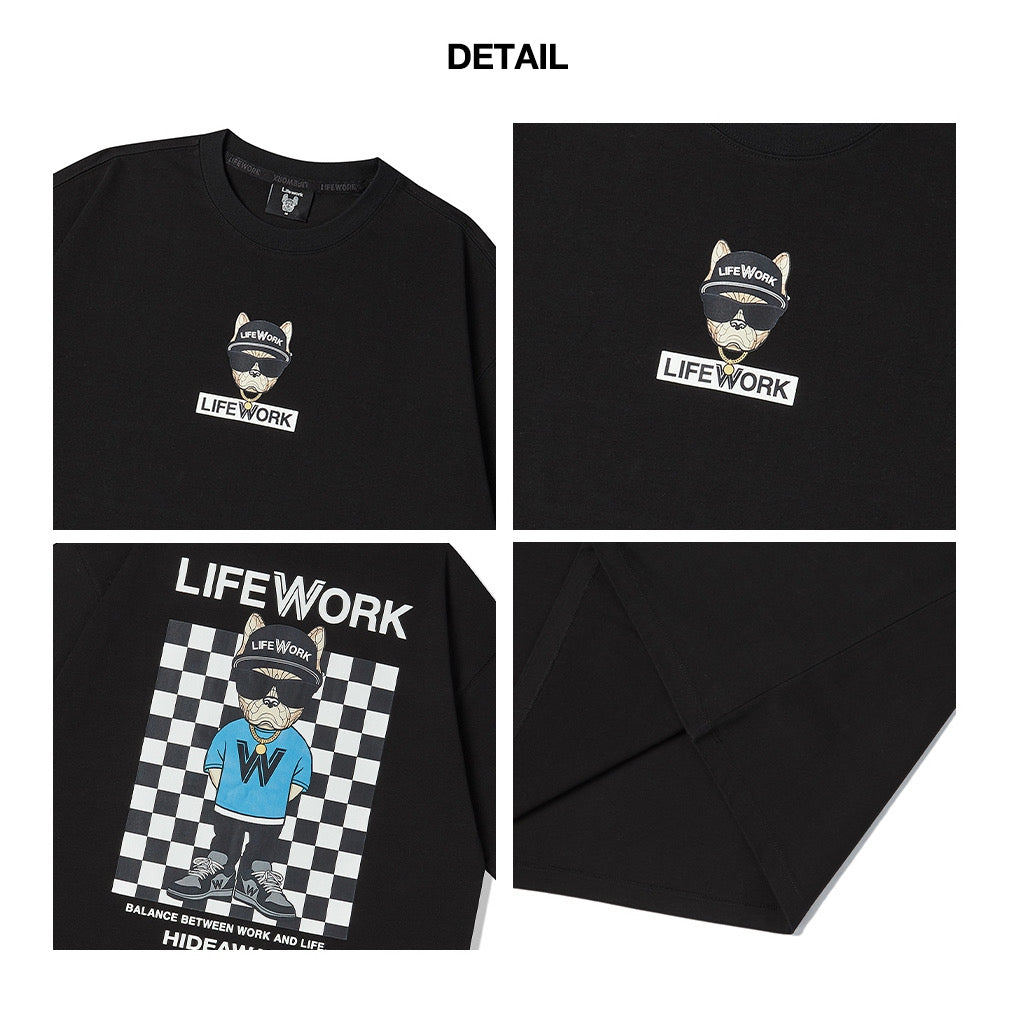 LIFEWORK Checkerboard Hip Dog T-Shirt 2023