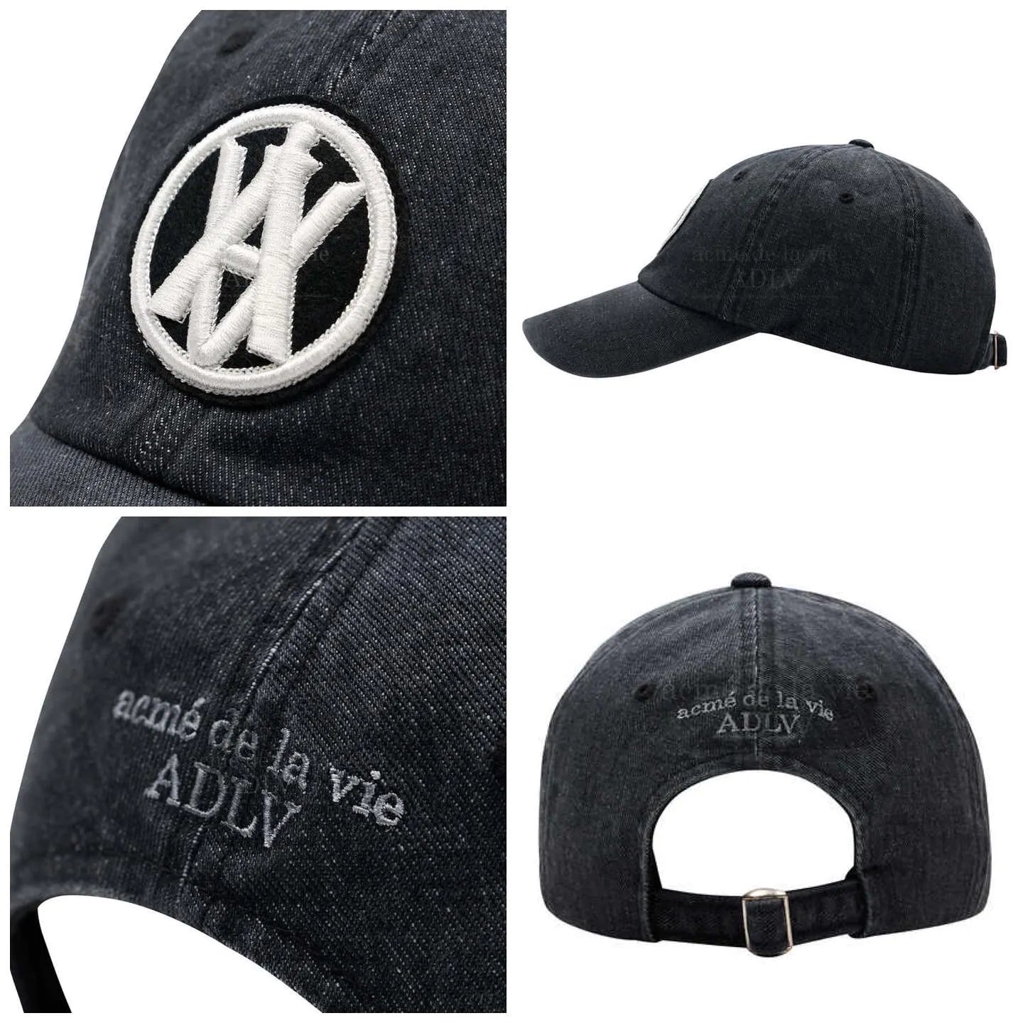 [ ADLV X LISA ] A Logo Emblem Patch Denim Ball Cap