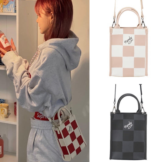 NERDY Checkerboard Two-Way Cross Bag