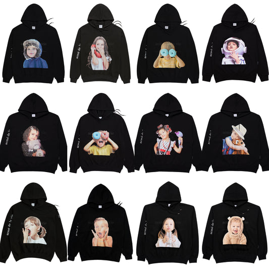 ADLV Baby Face Hoodie Collection - Black