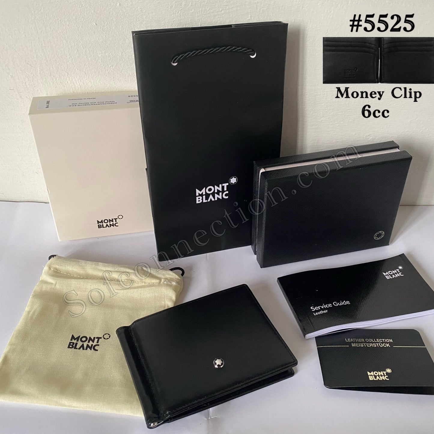 6cc Money Clip #5525 ] Mont Blanc Meisterstück Wallet – SOF_Connection