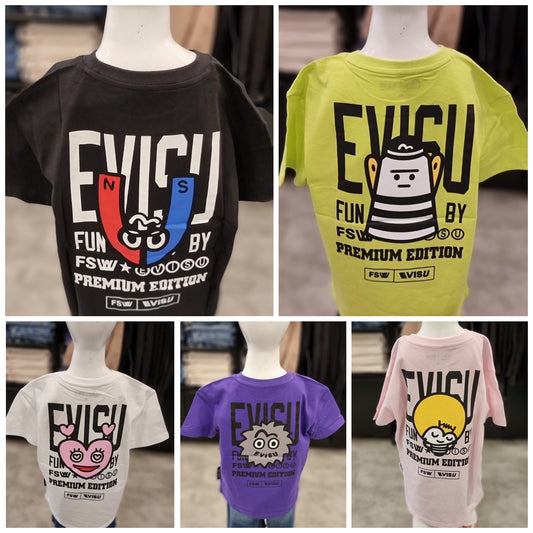 EVISU KIDS Back Printing T-Shirt