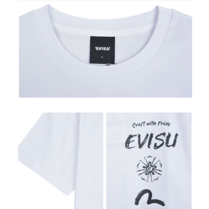 EVISU Double Lettering Hills Loose Fit T-Shirt